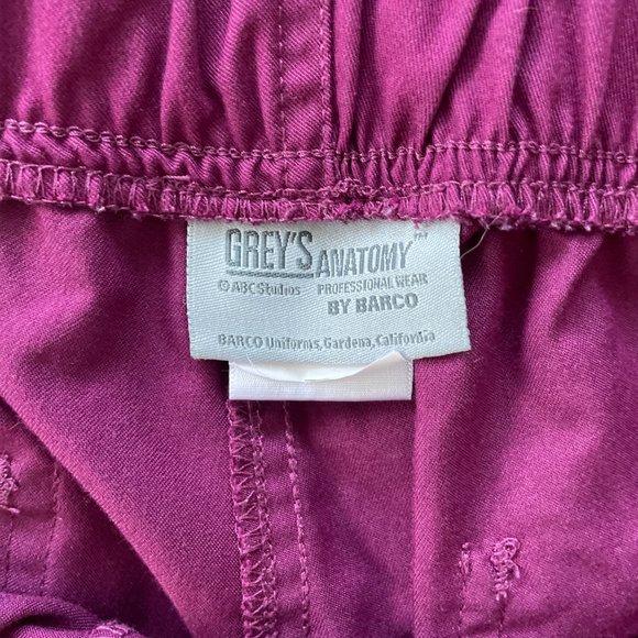 Grey's Anatomy™ by Barco Women's Riley Scrub Pant in Wine - Women's Large Petite - Picture 2 of 4